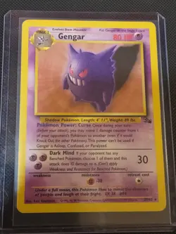 GENGAR Fossil POKEMON 1999 Trading Card 20/62 - Image 1