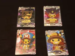4 Pikachu Pokemon Card Holo GX VSTAR VMAX GX EX Cosplay Art - Image 1
