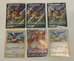 Pokemon TCG Eevee 6 Card Lot - Image 1