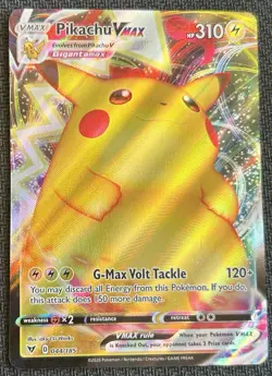 Pikachu VMAX 044/185 Pokemon Vivid Voltage Sword & Shield Ultra Rare Card 2020 - Image 1