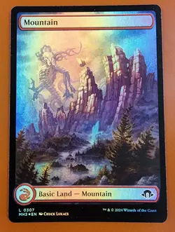1x Mountain (0307) | FOIL Full Art | Modern Horizons 3 | MTG Magic Cards - Image 1