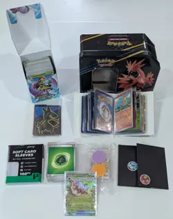 Pokemon Card Bundle Starter Set – Cards, Binder, Sleeves, Tin – Perfect Gift - Image 1