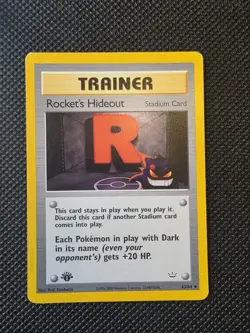 2000 Pokemon Rocket's Hideout Team Rocket Trainer Stadium 1st Edition Card 63/64 - Image 1