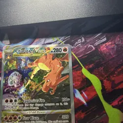 Pokemon TCG Charizard VSTAR SWSH262 Holo Black Star Promo Card Heavily Played - Image 2