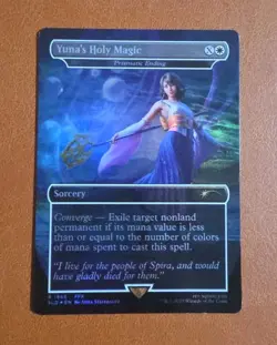 NM Rainbow Foil Yuna's Holy Magic (Prismatic Ending) SLD #1868 Final Fantasy - Image 1