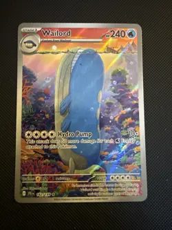 Pokemon Wailord Full Art Illustration Rare Holo 162/159 Sv09 Journey Together - Image 1