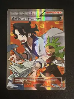 Professor Sycamore 114/114 Pokemon Steam Siege Full Art Ultra Rare Holo LP - Image 1