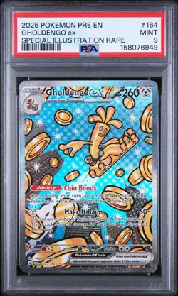Pokemon TCG Gholdengo ex 164/131 Sv: Prismatic Evolutions SIR Holo PSA 9 - Image 1