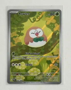 Pokemon english Rowlet illustration rare Holo 090/088 - Image 1
