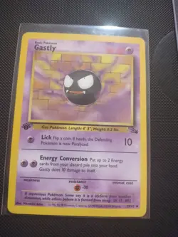 Pokemon Fossil 1st Edition Gastly 33/62 Non Holo Lp - Image 1