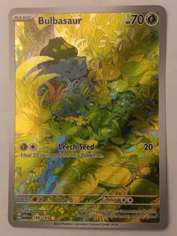 Bulbasaur 166/165 Scarlet & Violet 151 IR Full Art Holo Rare Pokemon TCG NM - Image 1