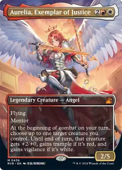 MTG Aurelia, Exemplar of Justice Borderless - Ravnica Remastered #436 - Image 1
