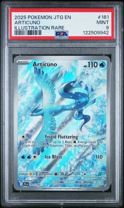 2025 POKEMON JTG EN-JOURNEY TOGETHER ILLUSTRATION RARE #161 ARTICUNO PSA 9 - Image 1