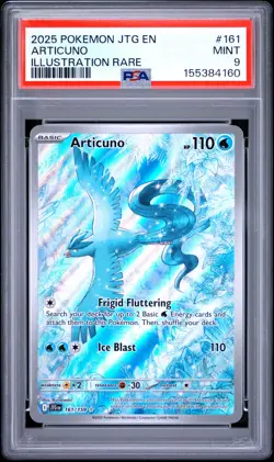 2025 POKEMON JTG EN-JOURNEY TOGETHER ILLUSTRATION RARE #161 ARTICUNO PSA 9 - Image 1