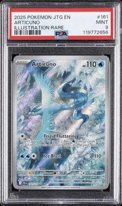 2025 POKEMON JTG EN-JOURNEY TOGETHER ILLUSTRATION RARE #161 ARTICUNO PSA 9 - Image 1