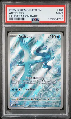 2025 POKEMON JTG EN-JOURNEY TOGETHER ILLUSTRATION RARE #161 ARTICUNO PSA 9 - Image 1
