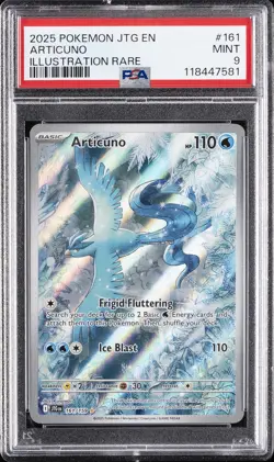 2025 POKEMON JTG EN-JOURNEY TOGETHER ILLUSTRATION RARE #161 ARTICUNO PSA 9 - Image 1