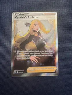 Pokemon TCG Cynthia's Ambition 169/172 - Full Art Trainer - Brilliant Stars - NM - Image 1