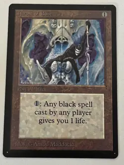Magic the Gathering MTG Beta Throne of Bone NM- (Beta Bob) - Image 1