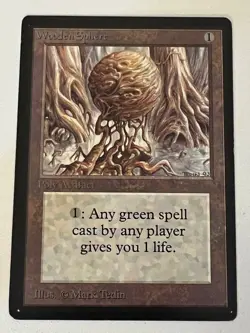 Magic the Gathering MTG Beta Wooden Sphere NM- (Beta Bob) - Image 1