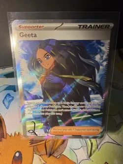 Pokemon Geeta Full Art Ultra Rare Holo 218/197 SV03 Obsidian Flames - Image 1
