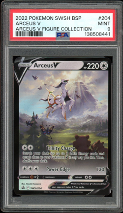 2022 Pokemon Black Star Promo #SWSH204 Arceus V Holo PSA 9 Mint - Image 1