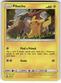 Pikachu - SM234 Holo Promo Sun & Moon Promo Pokemon Lightly Played - Image 1