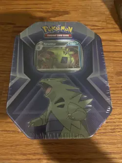 Pokemon TCG: Tyranitar Triple Whammy Collectors Tin - Factory Sealed - Image 1