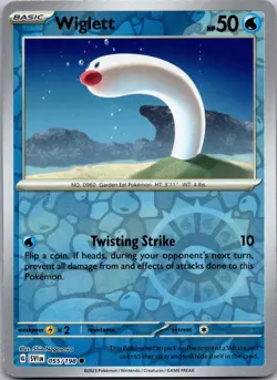 Wiglett 055/198 Common Scarlet & Violet Pokemon Reverse Holo Near Mint - Image 1
