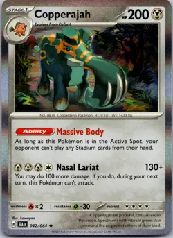 Copperajah 042/064 Rare Shrouded Fable Pokemon Reverse Holo Near Mint - Image 1