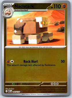 Naclstack 083/132 Common Mega Evolution Pokemon Reverse Holo Near Mint - Image 1