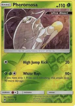 Pheromosa Reverse Holo Holo Rare Pokemon SM - Forbidden Light 11/131 NM - Image 2