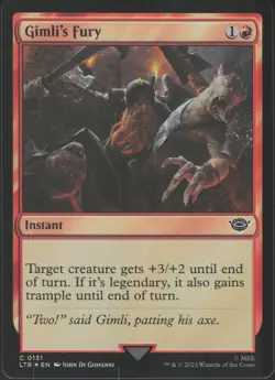 Gimli's Fury 131 Foil Magic: the gathering Lord of The RIngs - Image 1
