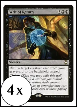 MTG - 4 x Writ of Return - Streets of New Capenna Commander - Playset 4x x4 - Image 1