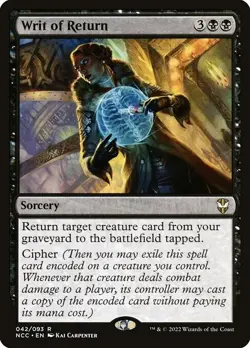MTG - 4 x Writ of Return - Streets of New Capenna Commander - Playset 4x x4 - Image 2