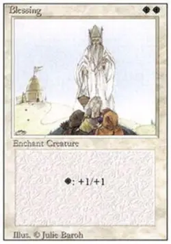 Heavy Play, English MTG Regular Blessing 3rd Edition Magic the Gathering - Image 1