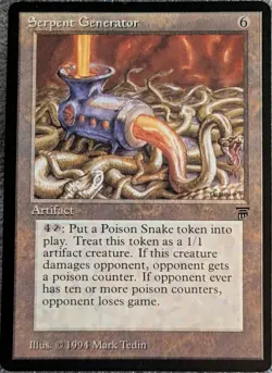 Vintage 1994 MTG ~ Legends ~ SERPENT GENERATOR ~ NM/Unplayed - Image 1