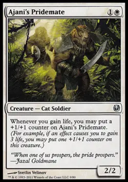 1 x Ajani's Pridemate - Duel Decks: Ajani vs Nicol Bolas - Heavy Play - MTG - Image 1