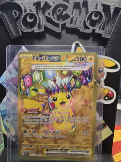 Pikachu EX 247/191 Secret Gold Full Art Rare Pokemon Surging Sparks GEM MINT! - Image 1