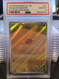 PSA10 2023 Pokemon Paldea Evolved Paldean Wooper Illustration Rare 221/193 - Image 2