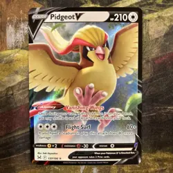 Pidgeot V 2022 Lost Origin 137/196 Holo Foil Rare Full Art Pokemon Card - Image 1