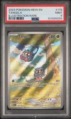 2023 Pokemon Mew En-151 #178 Tangela Illustration Rare PSA 9 - Image 1