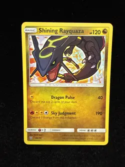 Shining Rayquaza - 56/73 - Pokemon Shining Legends Sun & Moon Ultra Rare Card LP - Image 1