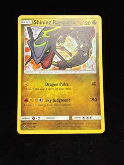 Shining Rayquaza - 56/73 - Pokemon Shining Legends Sun & Moon Ultra Rare Card LP - Image 4