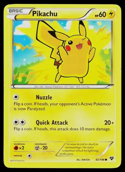Pokemon Card XY Pikachu 42/146 Common - Image 1