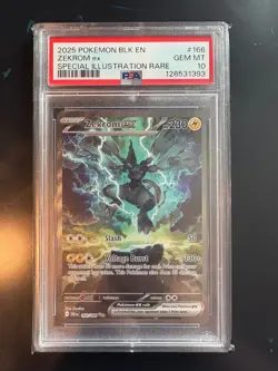 2025 POKEMON BLK EN-BLACK BOLT SPECIAL ILLUSTRATION RARE #166 ZEKROM EX PSA 10 - Image 1