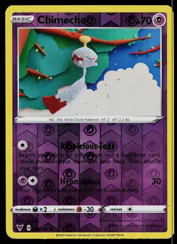 Pokemon Card Vivid Voltage Chimecho 072/185 Common Reverse Holo - Image 1