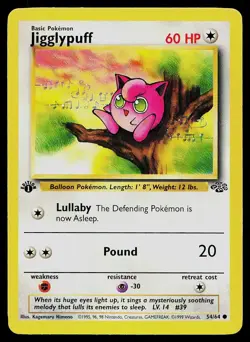 Pokemon Card Jungle Jigglypuff 54/64 Common 1st Edition - Image 1