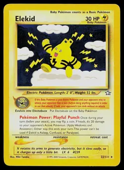 Pokemon Card Neo Genesis Elekid 22/111 Rare - Image 1