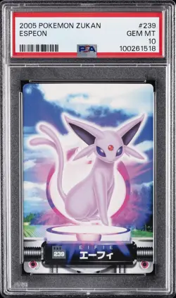 2005 CARDDASS POKEMON ADVANCED GENERATION ZUKAN CARD #239 ESPEON PSA 10 - Image 1